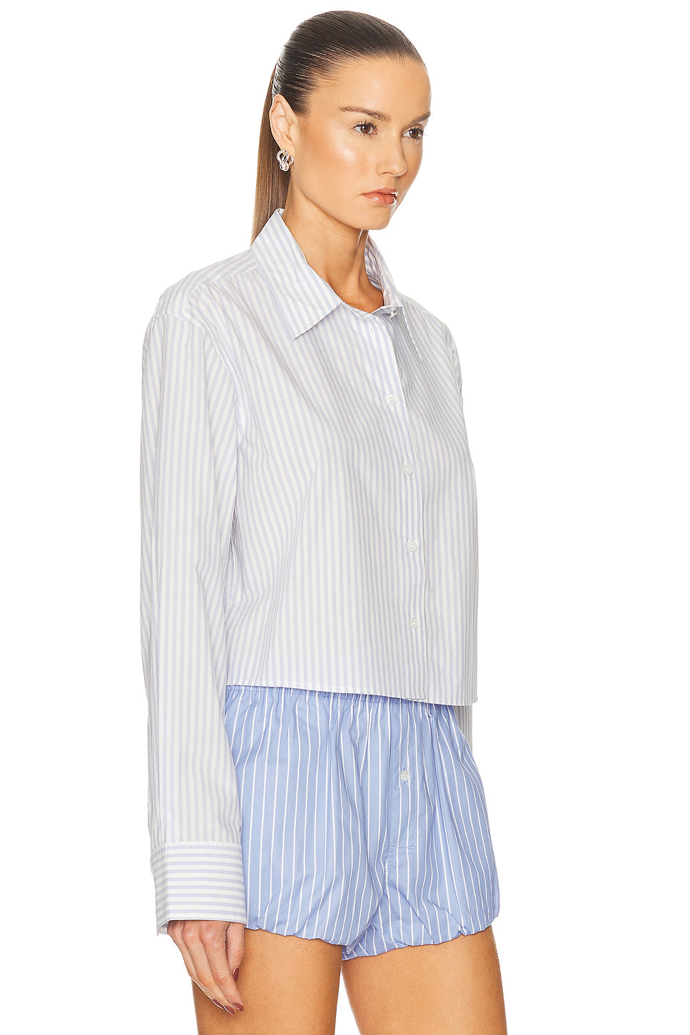 Crop Button Up Top