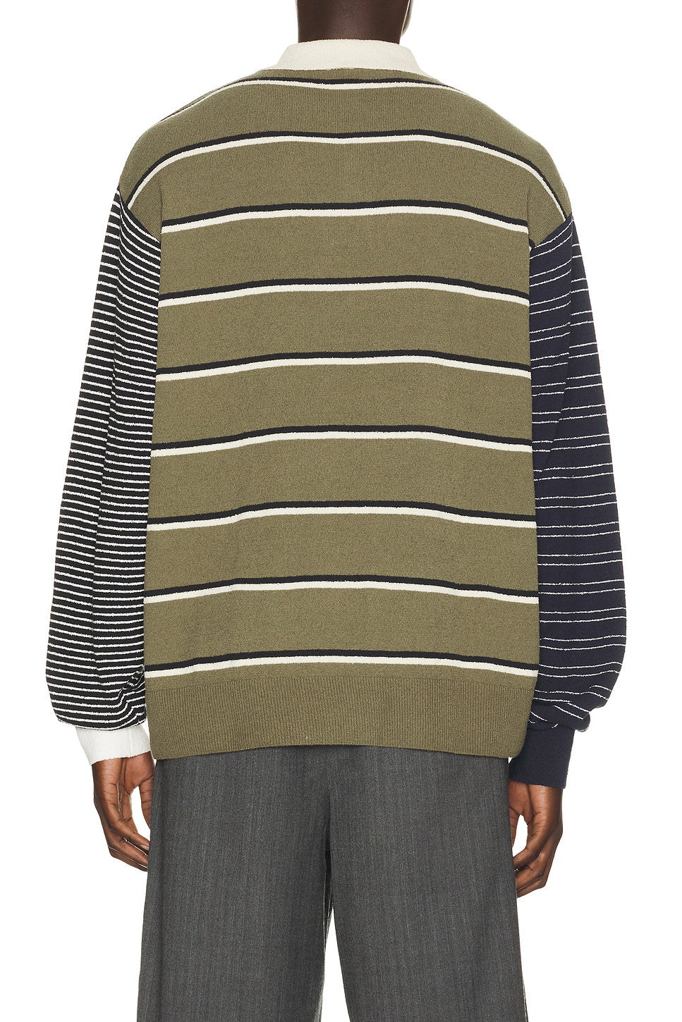 Adi007 Long Sleeve Tee in Olive Strata, Alumin, & /black