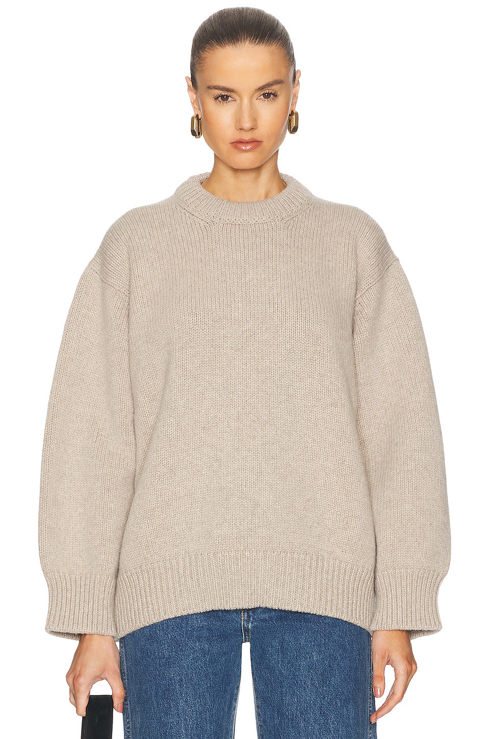 Caragh Chunky Slouch Crewneck Sweater