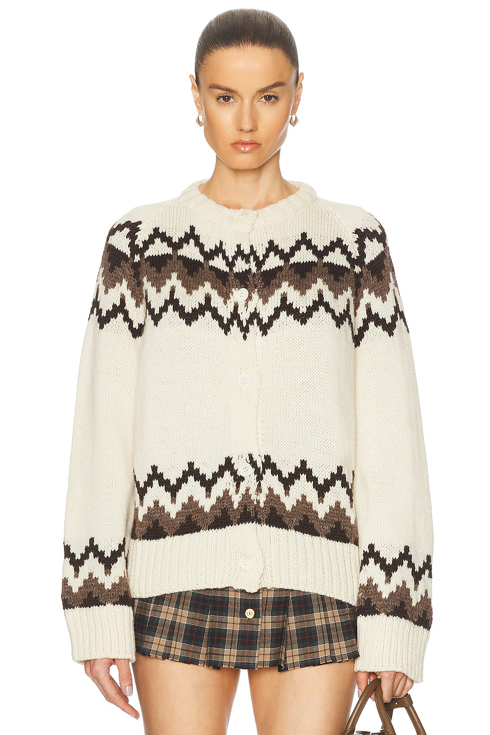 Bansha Fairisle Crewneck Cardigan