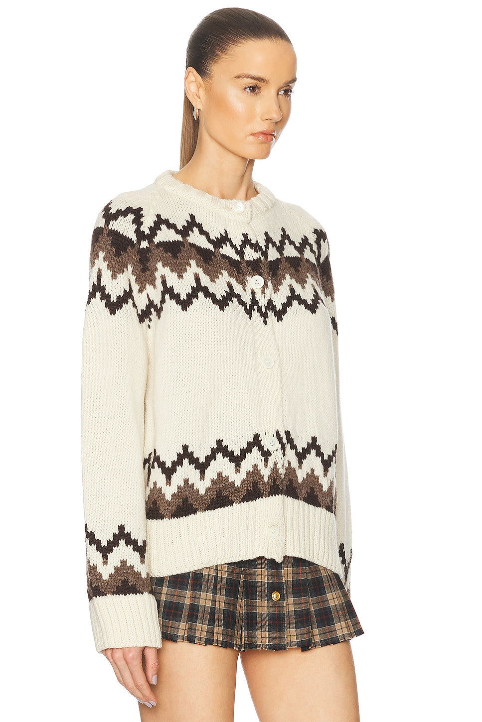 Bansha Fairisle Crewneck Cardigan