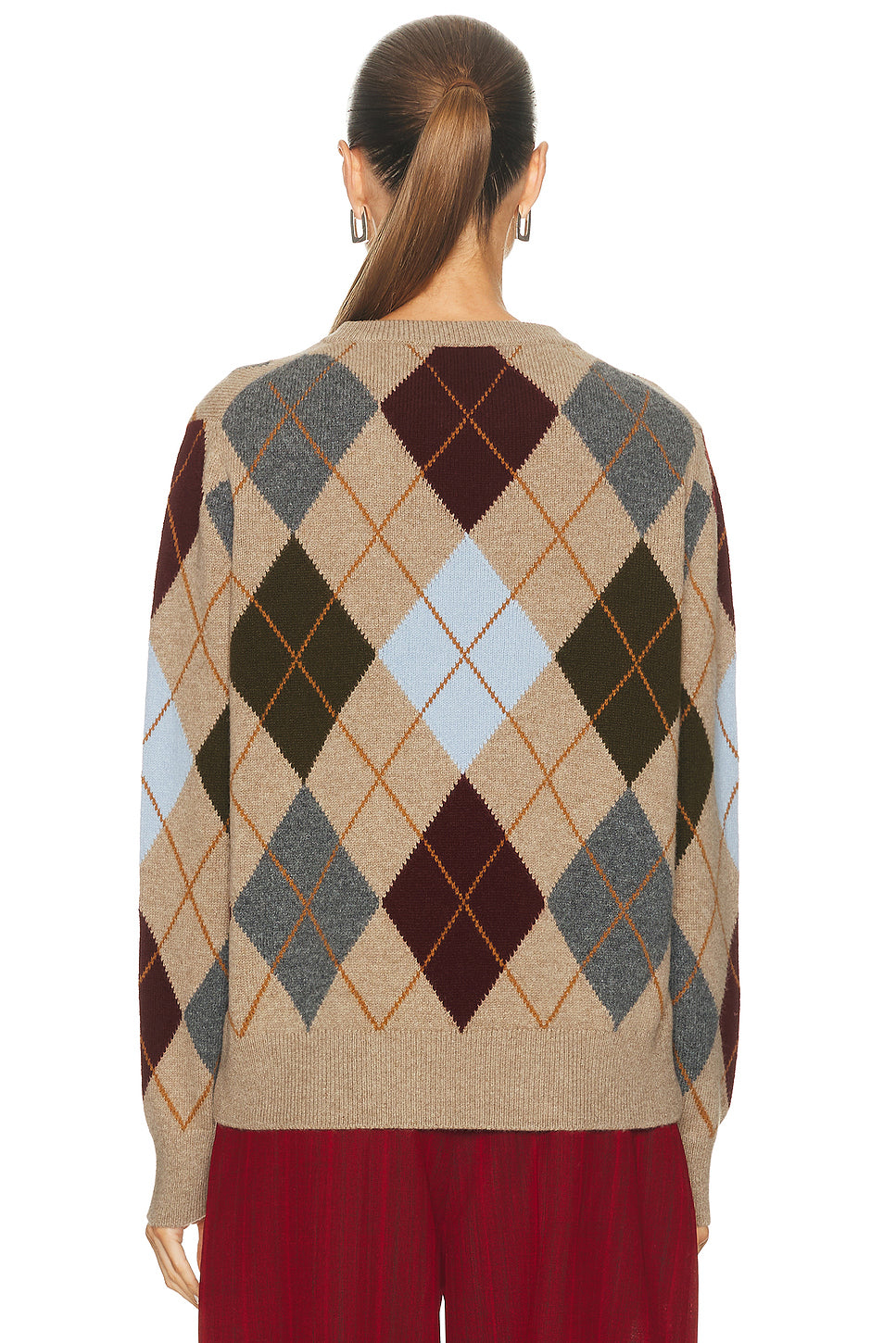 Argyle Slouch Crewneck