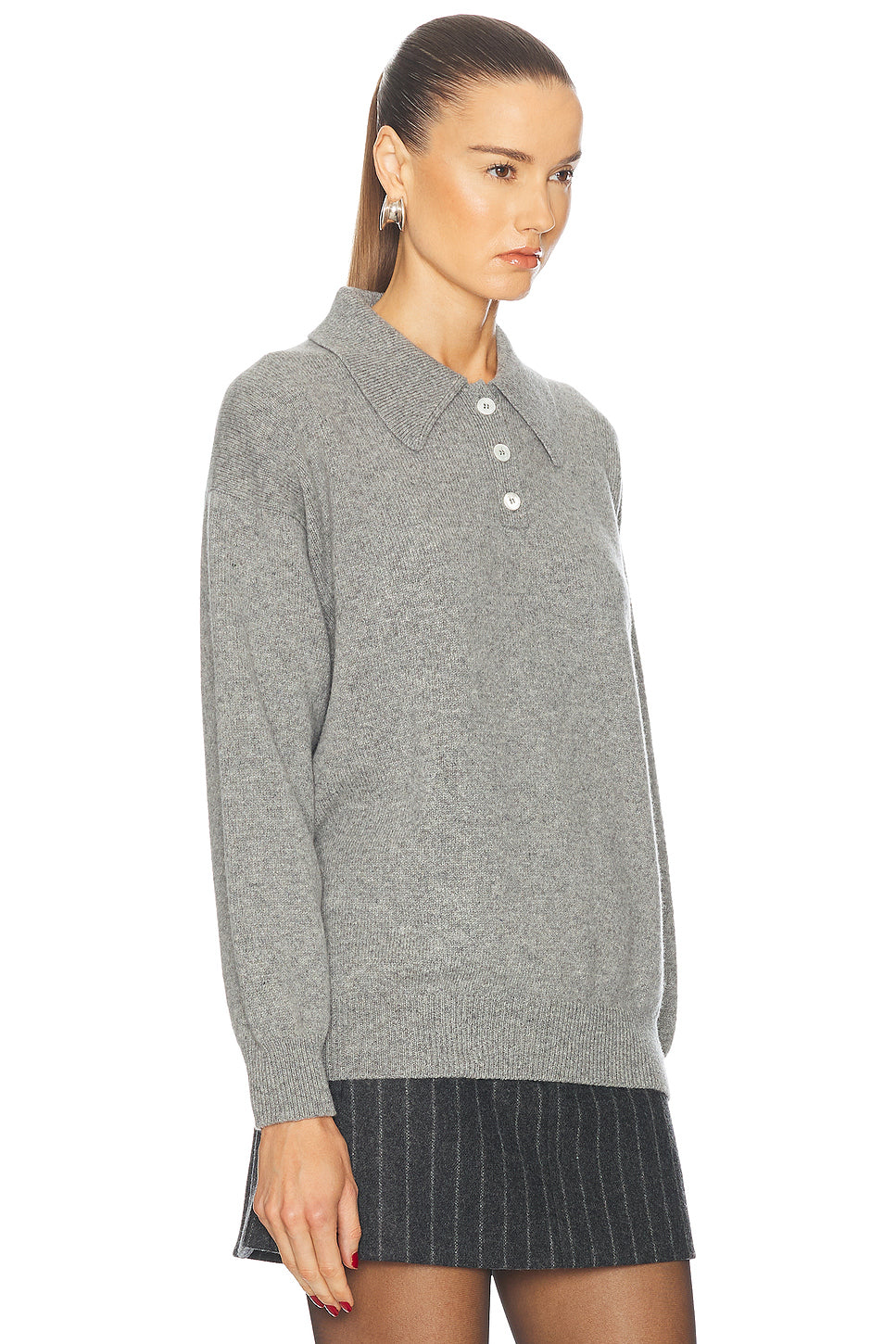 Edith Plain Polo Sweater