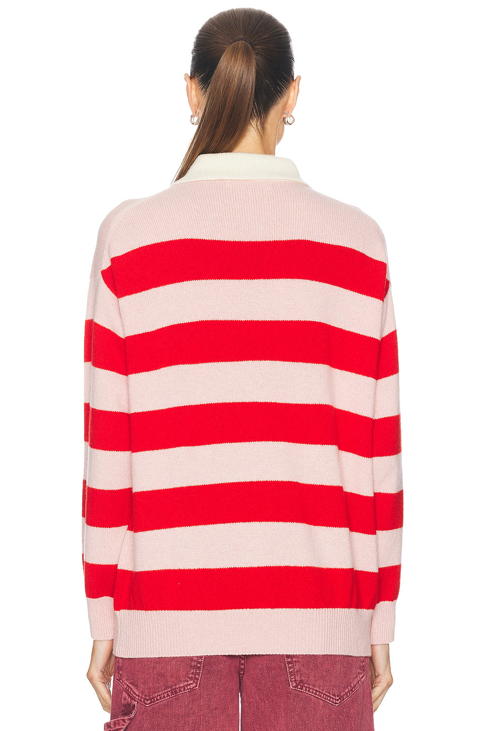 Edith Stripe Polo Sweater