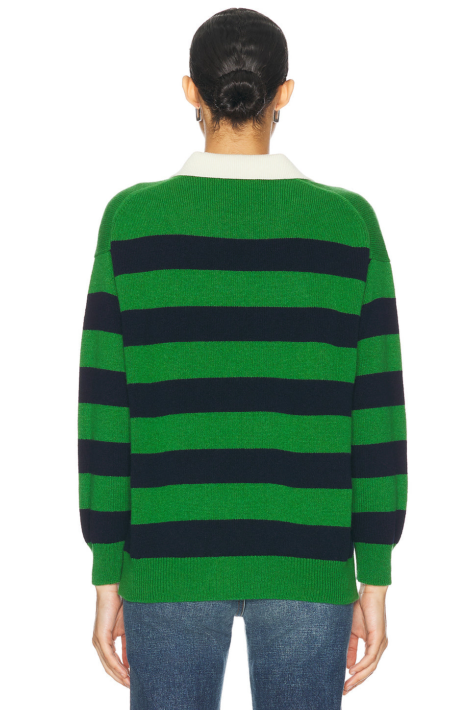 Edith Stripe Polo Sweater