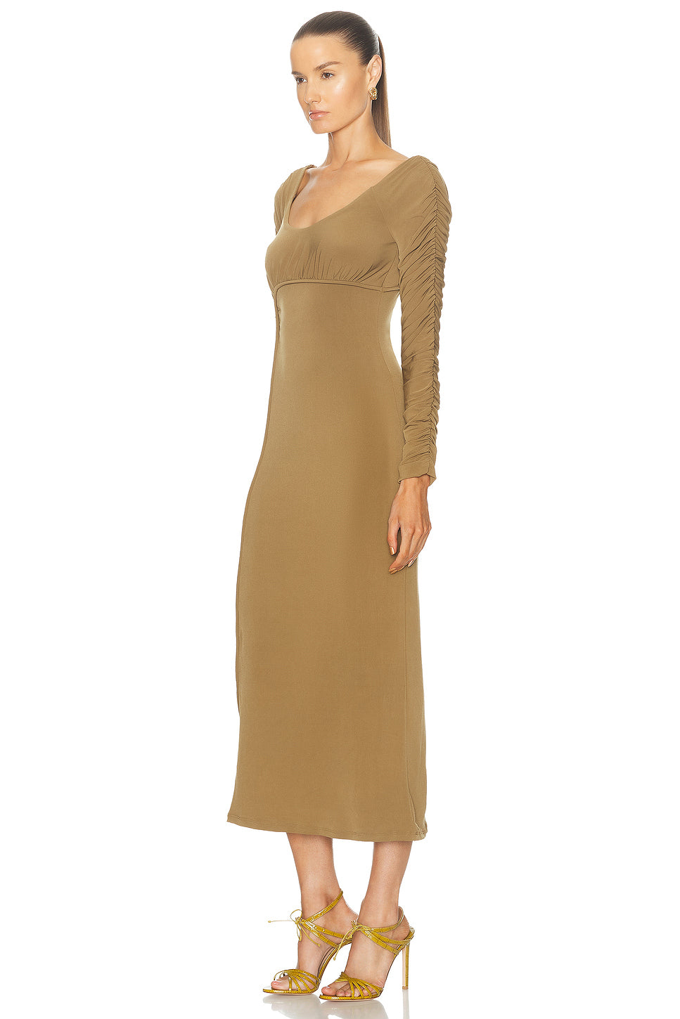 Cini Gathered Midi Dress