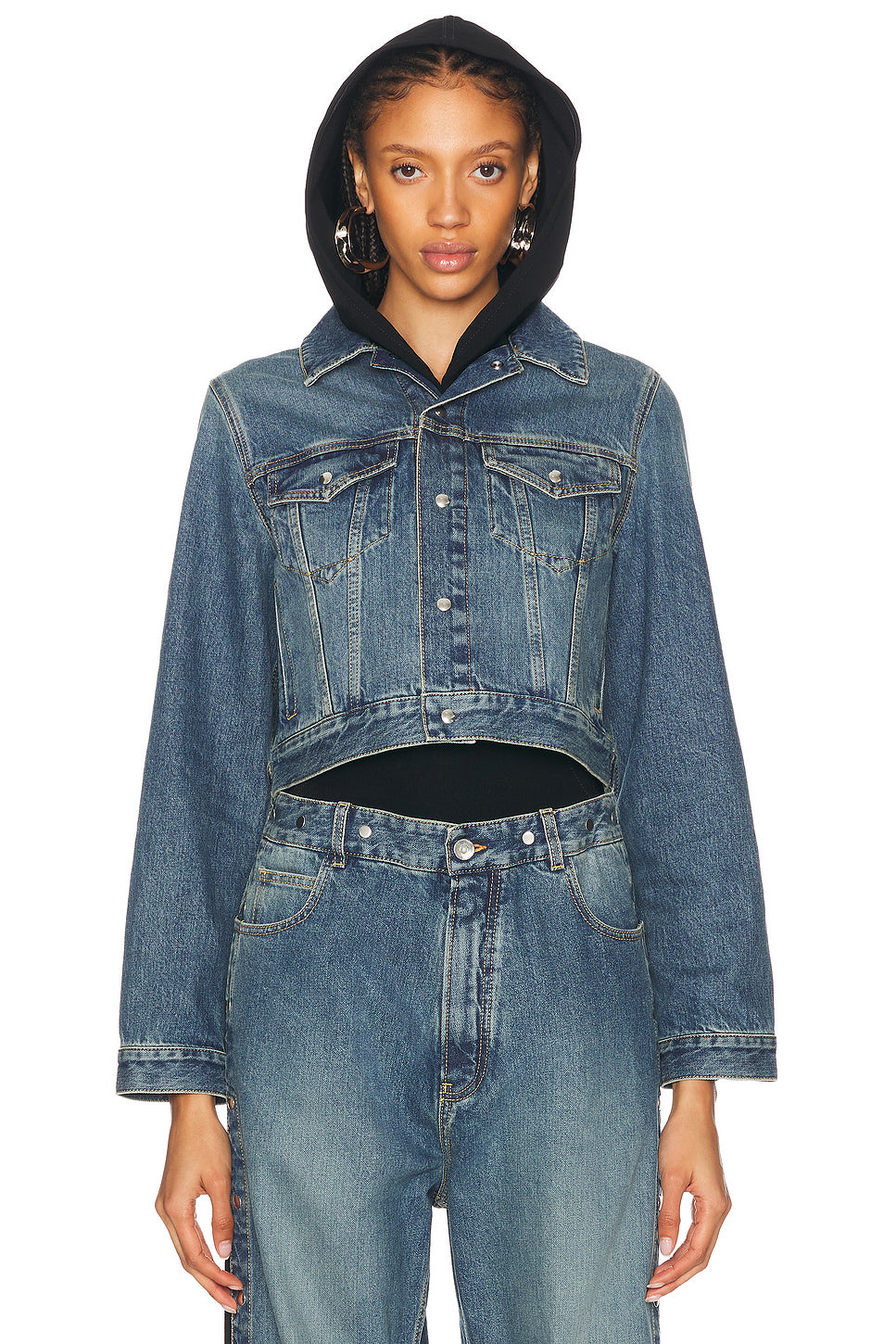 Hooded Denim Jacket