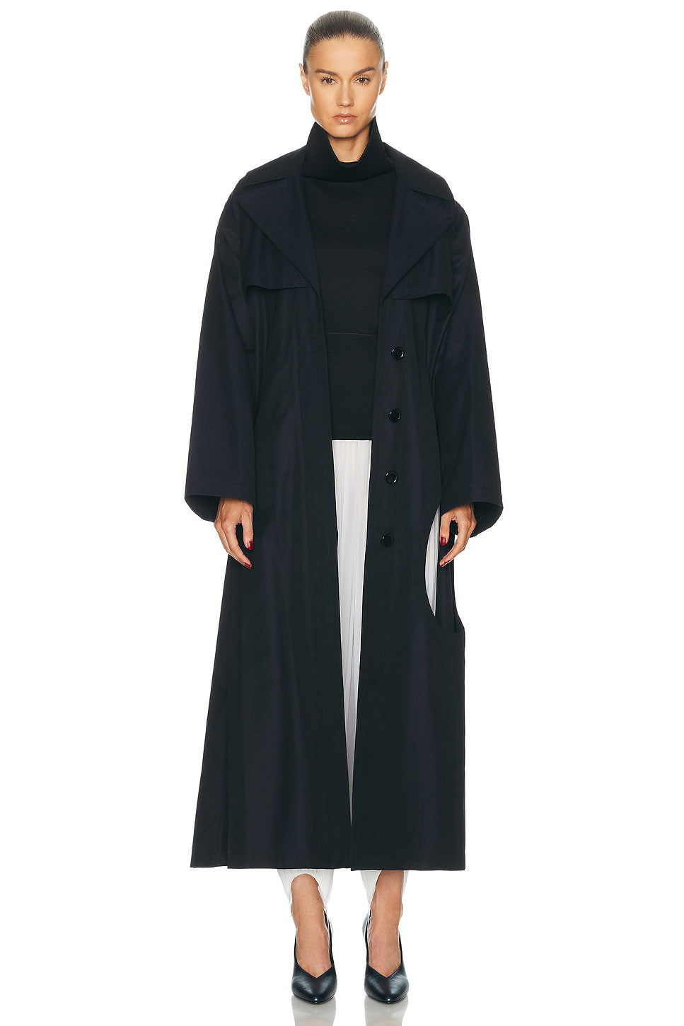 Cut Out Trench Coat