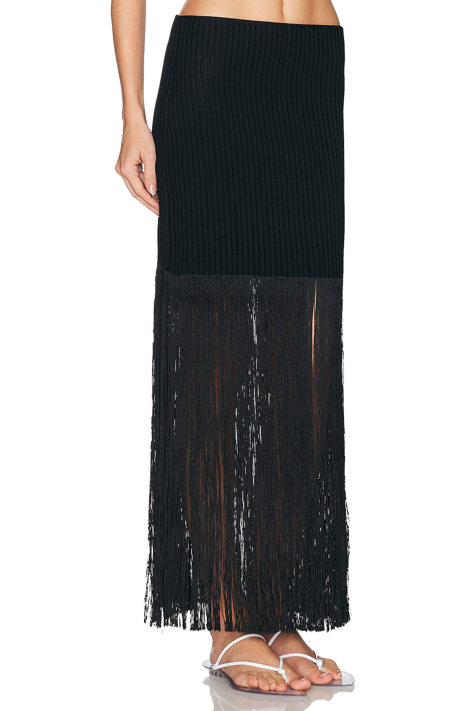 ALAΪA Fringed Tube Skirt