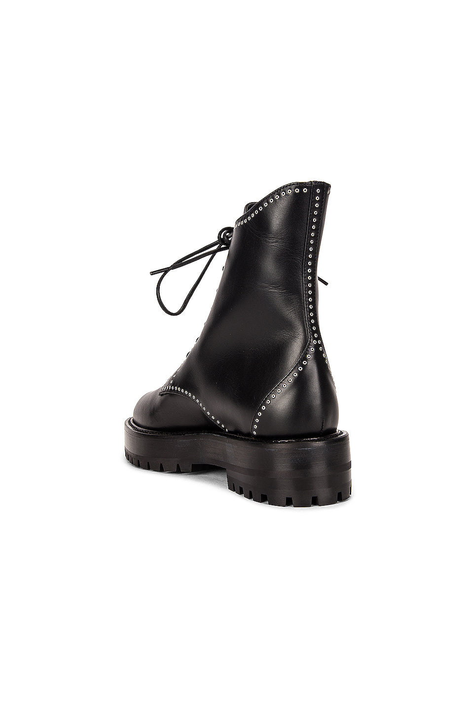 Leather Micro Oeillets Boots