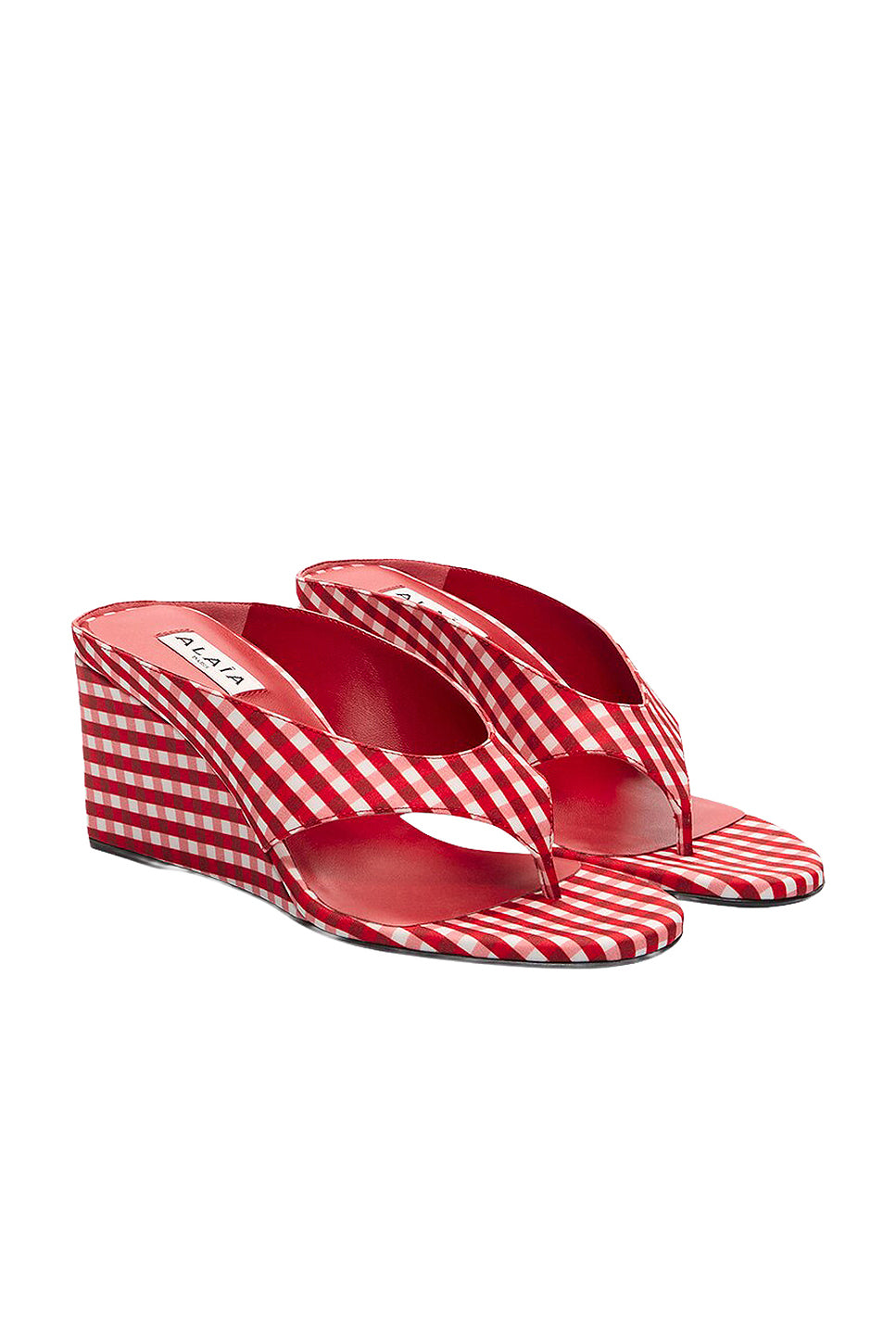 ALAΪA Cube Wedge Thong Sandal