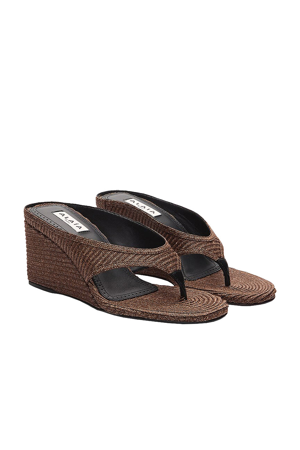 Cube Wedge Thong Sandal