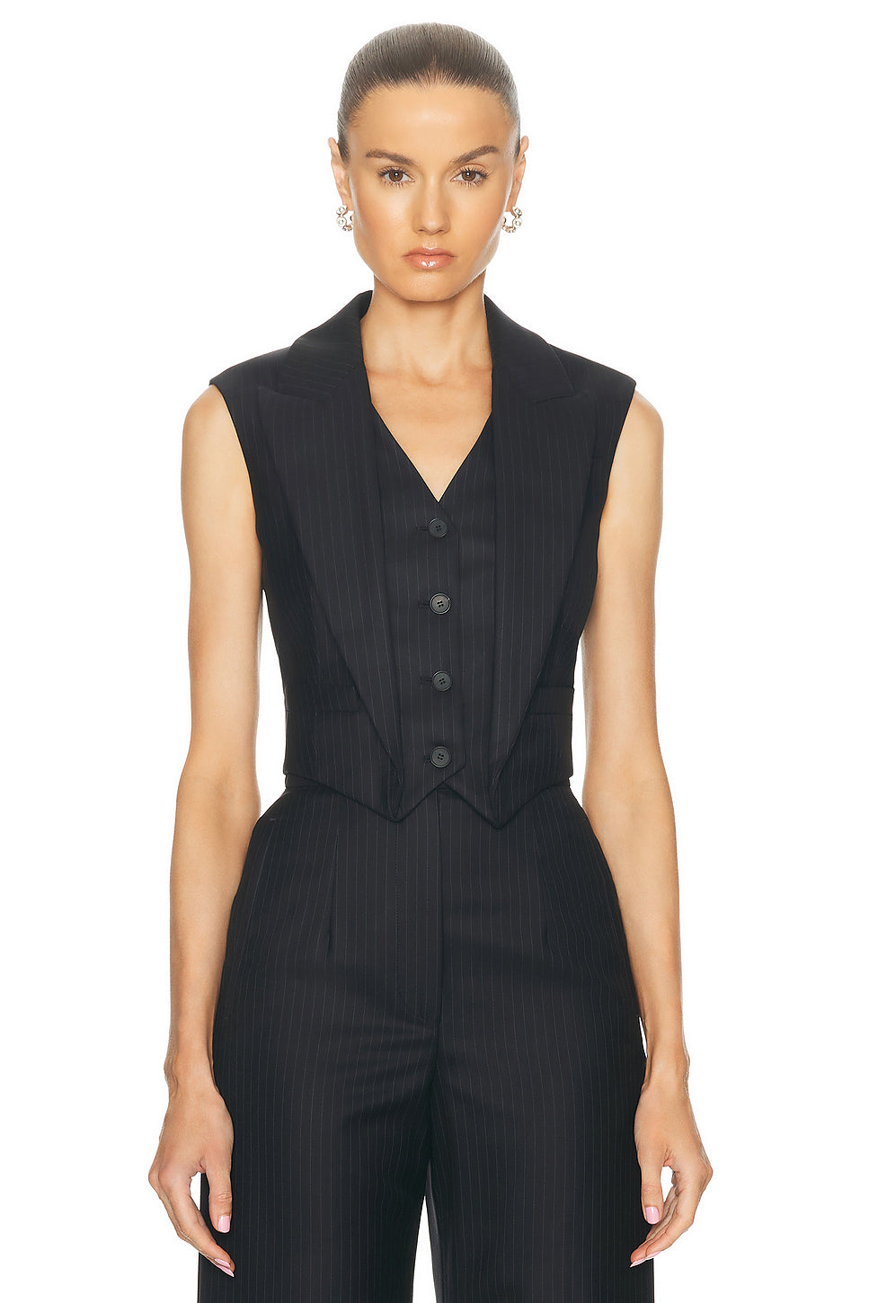 Wool Pinstripe Vest