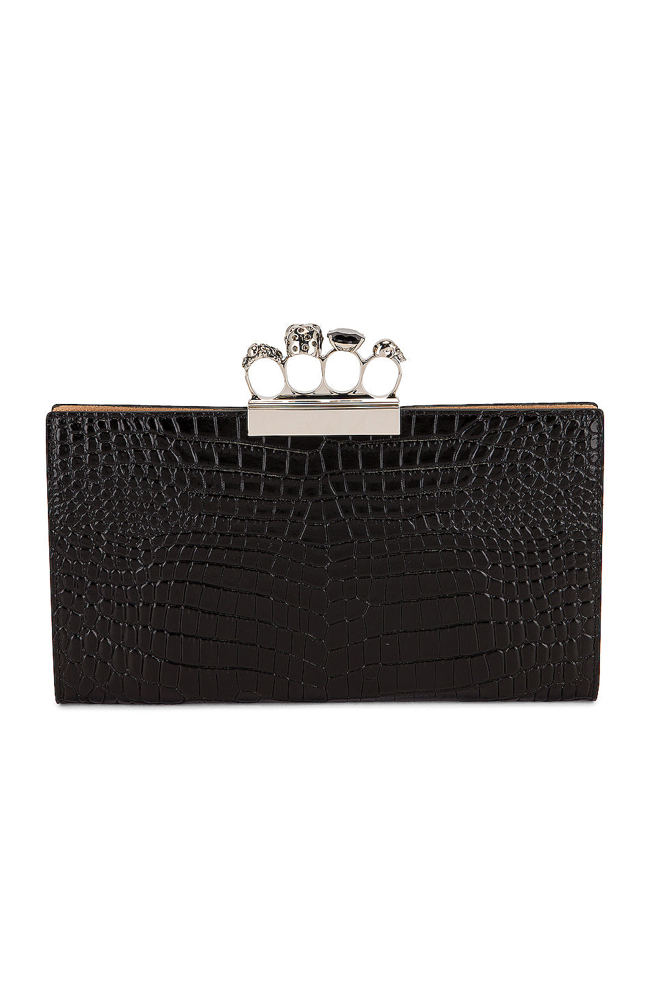 Skull Four Ring Flat Clutch