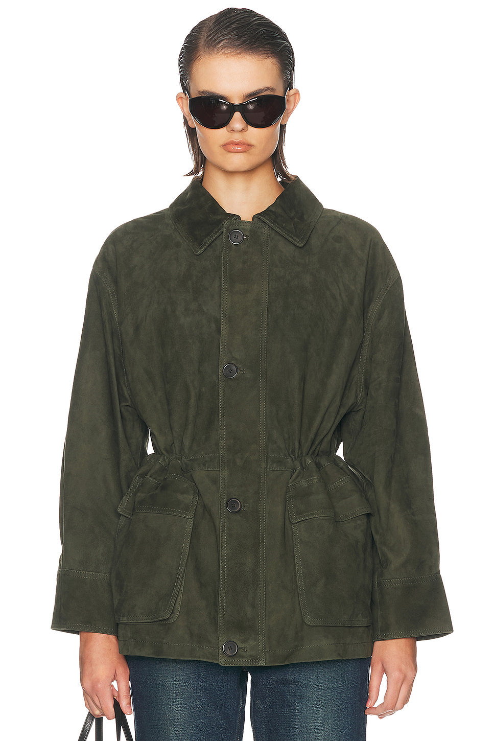 Maeve Lamb Suede Jacket