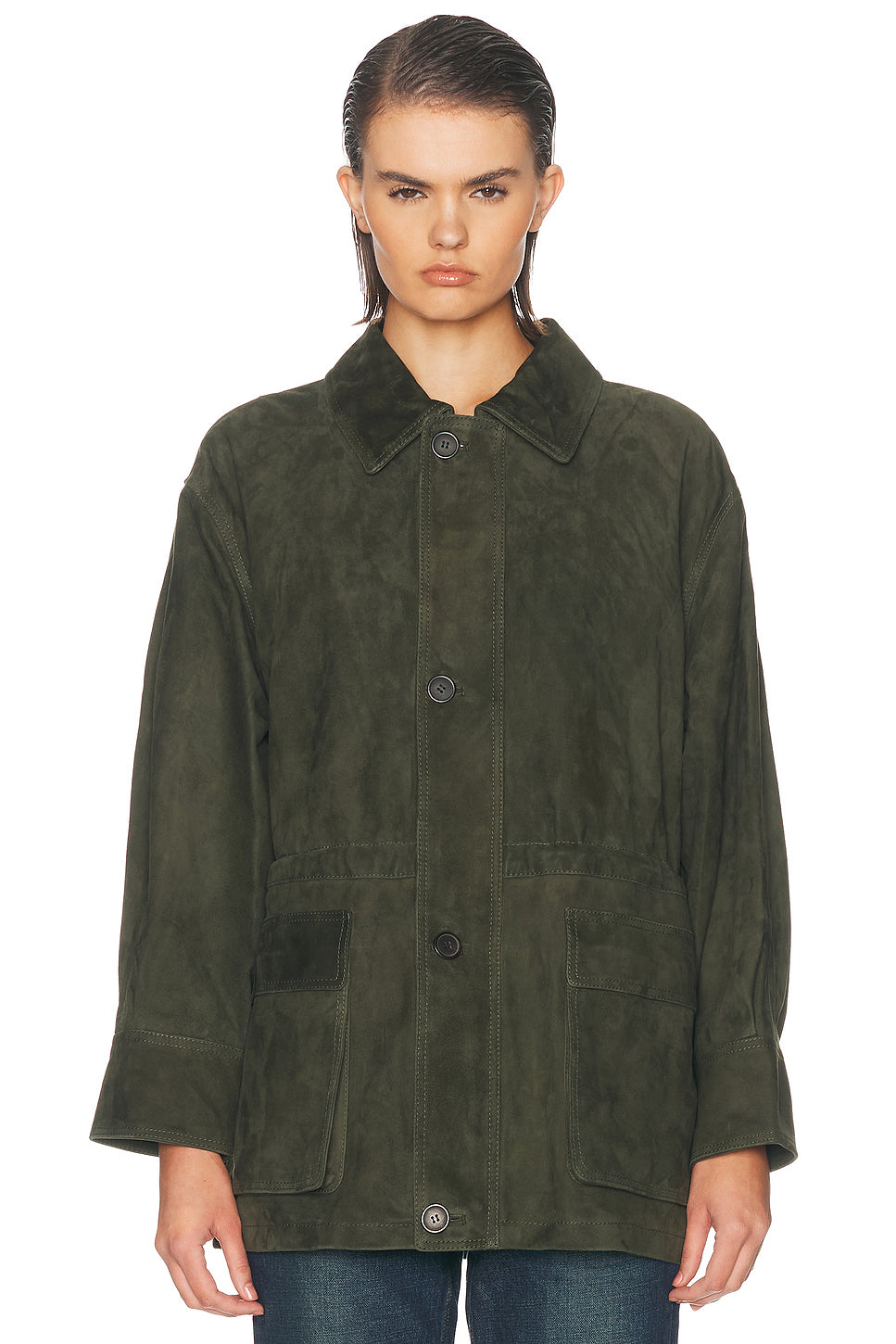 Maeve Lamb Suede Jacket