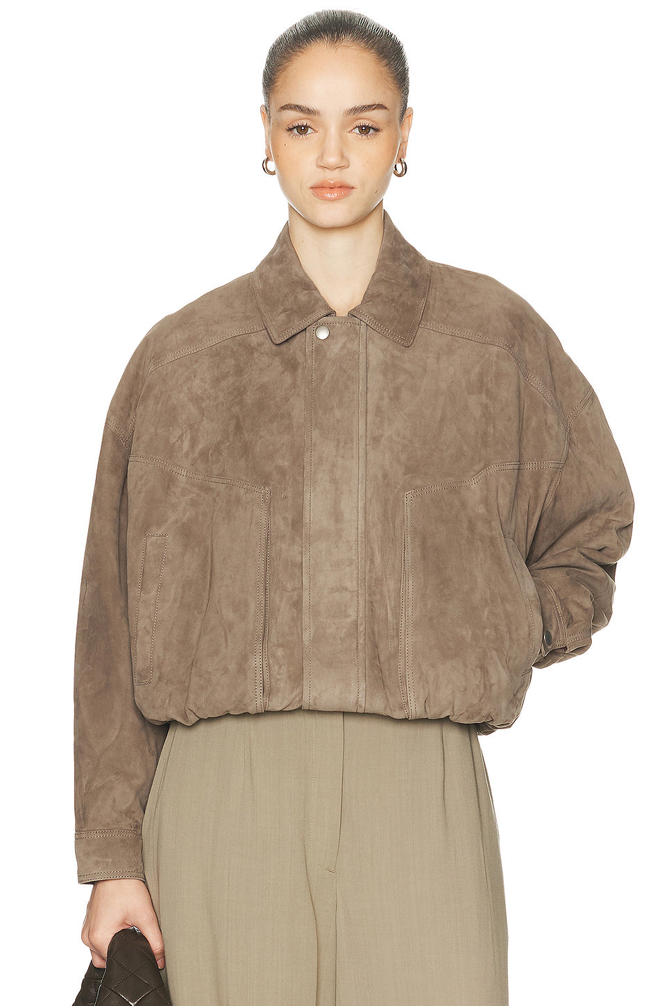 Frederica Suede Bomber Jacket