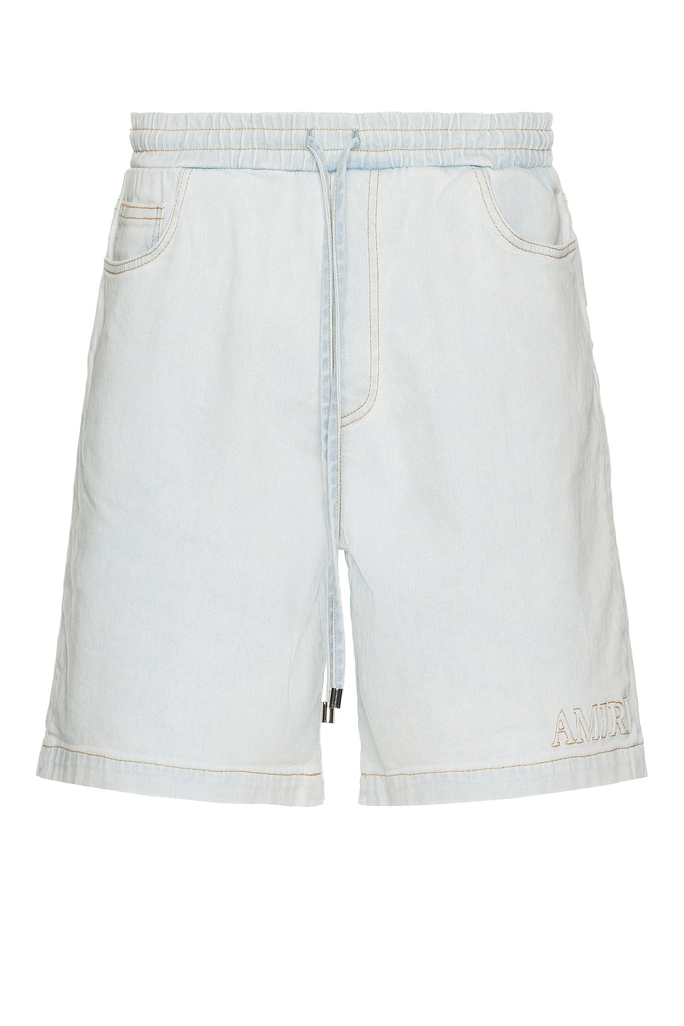 3D 5 Pocket Drawstring Denim Short