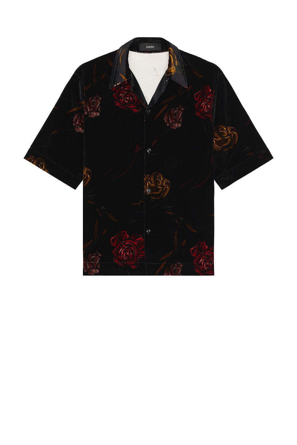 Floral Velvet Camp Shirt