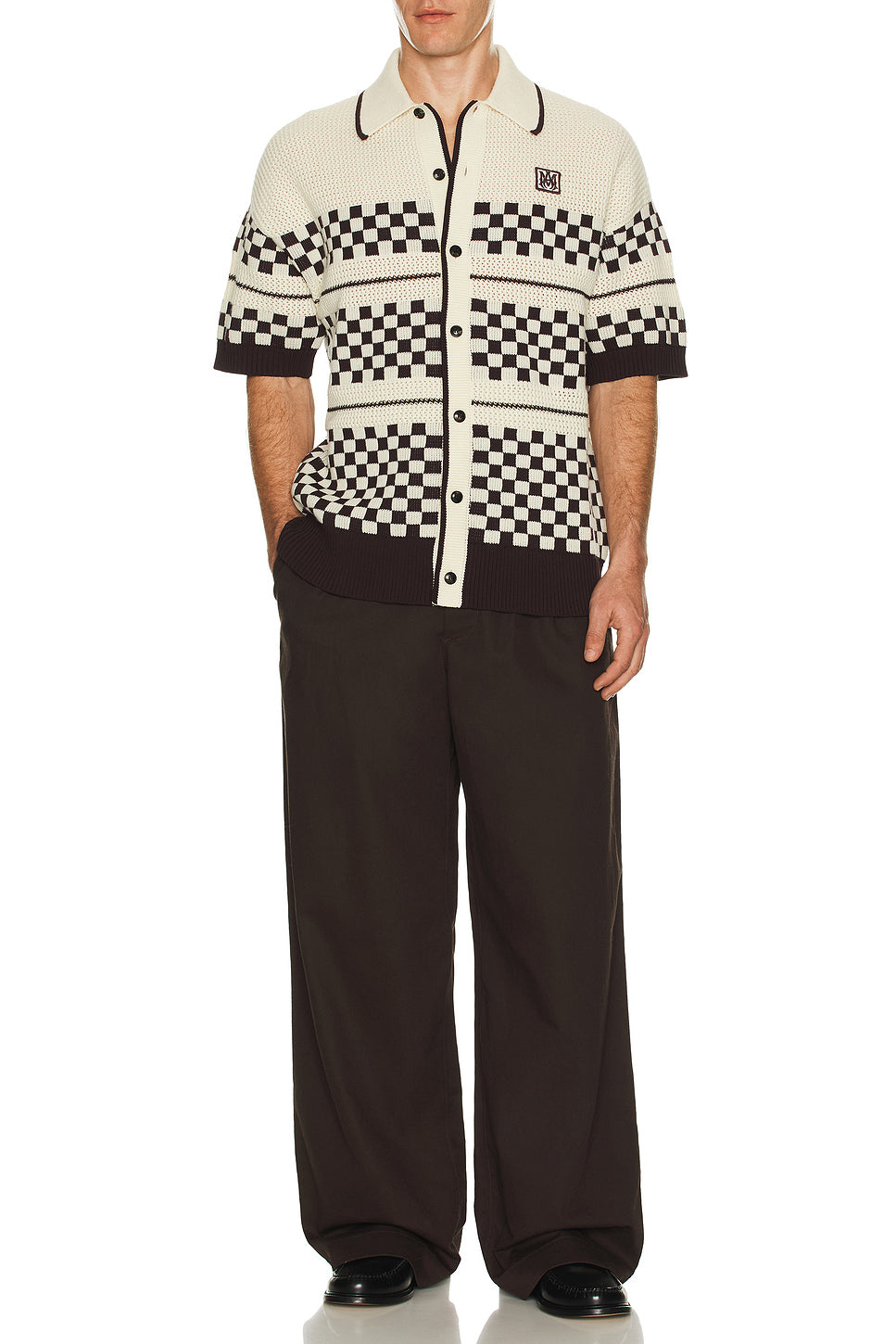 Checkered Mesh Shirt