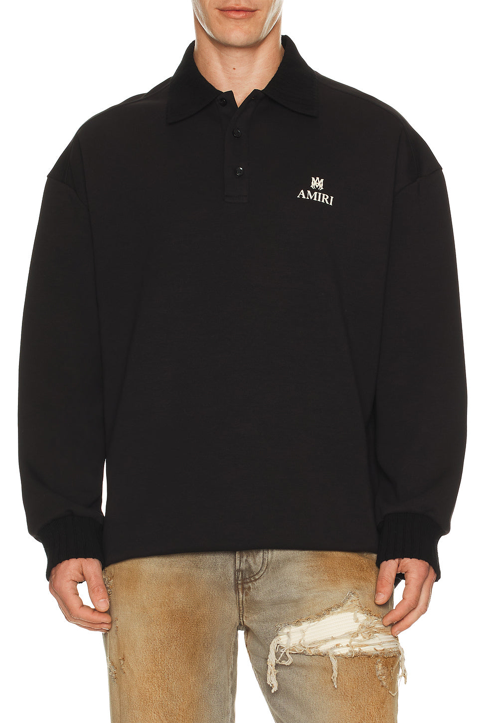 MA Oversized Long Sleeve Polo