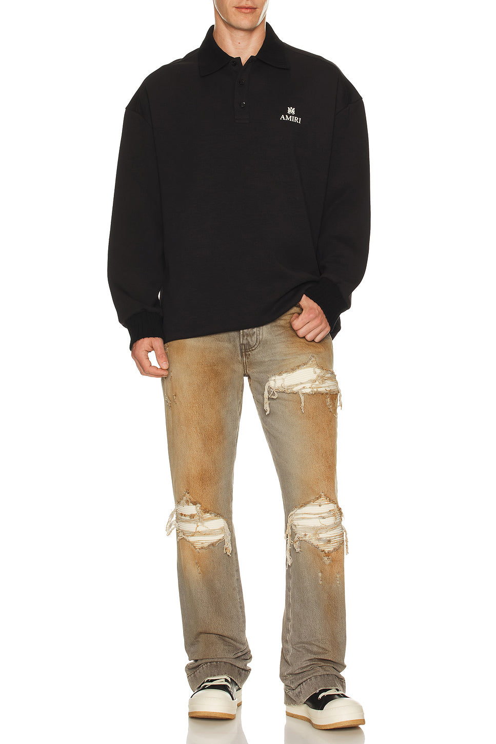 MA Oversized Long Sleeve Polo