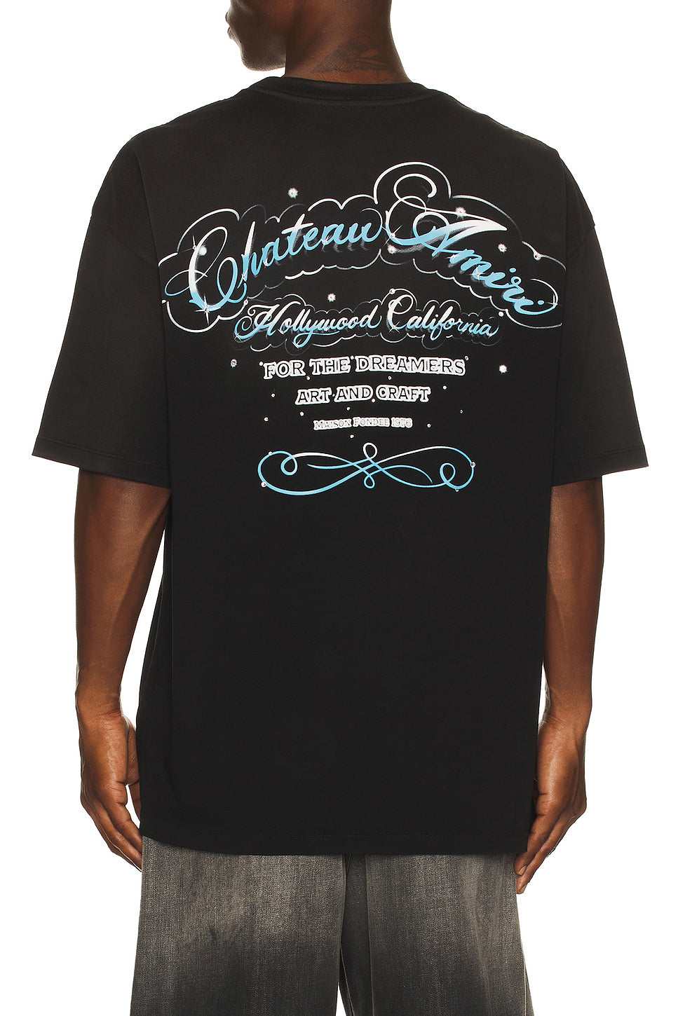 Crystal Chateau Script Oversized Tee