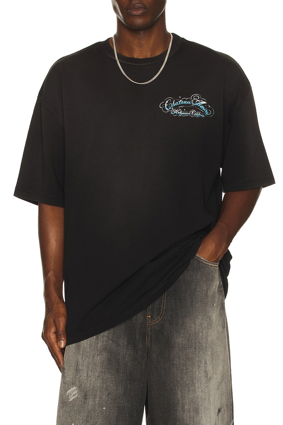 Crystal Chateau Script Oversized Tee