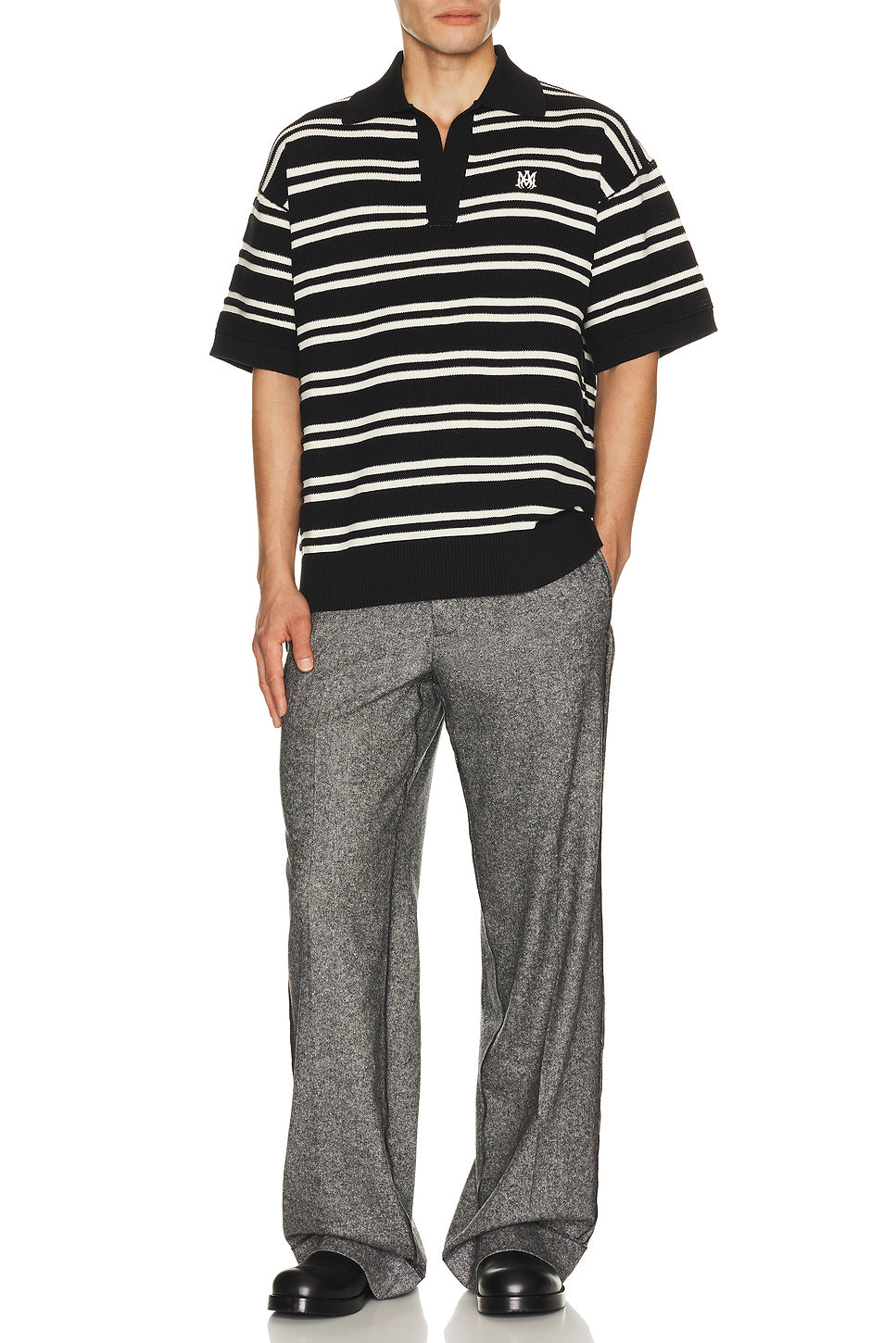 MA Stripe Knit Polo