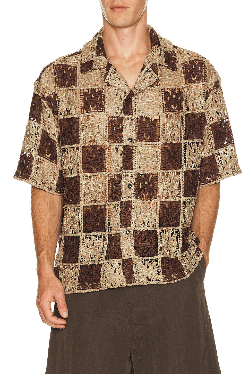 MA Check Lace Camp Shirt