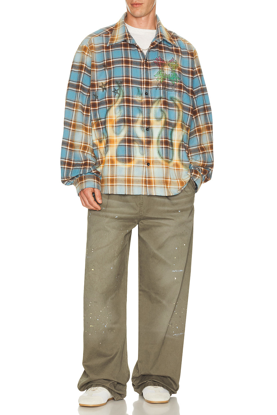 MA Quad Flames Flannel Shirt