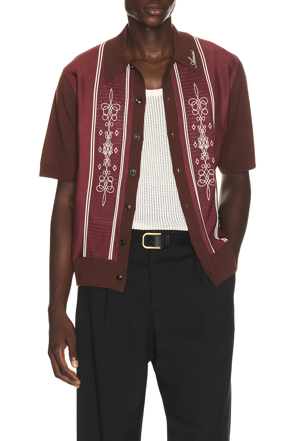 Ma Paneled Knit Shirt