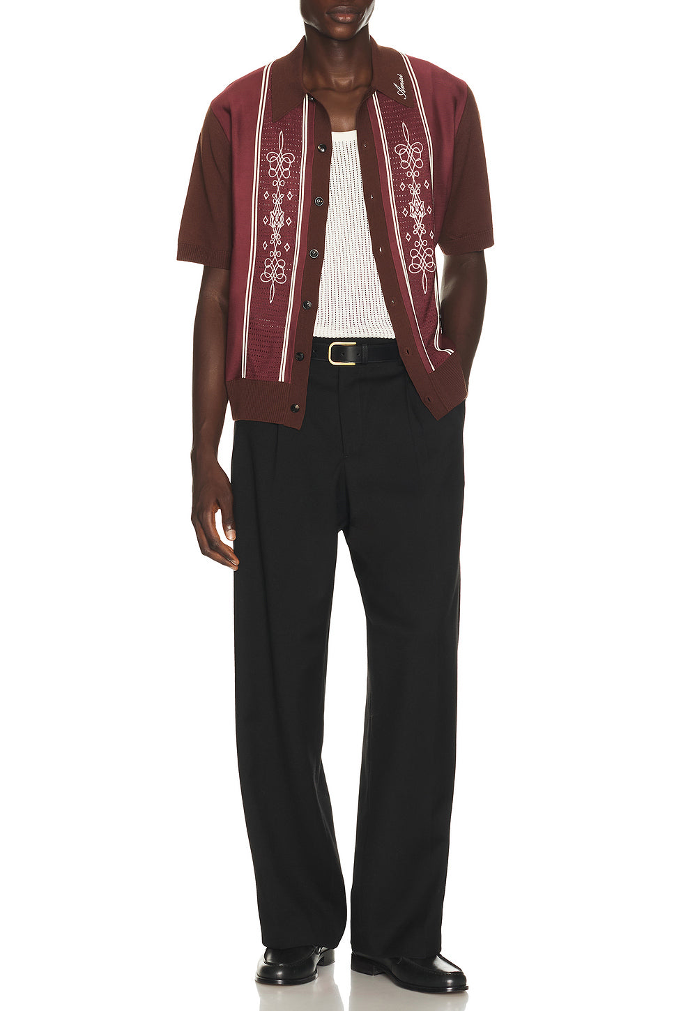 Ma Paneled Knit Shirt