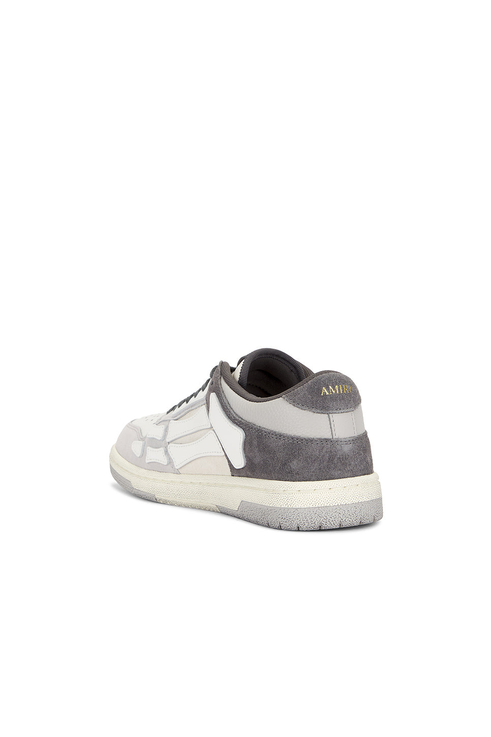 Distressed Skel Top Low Sneaker in Grey