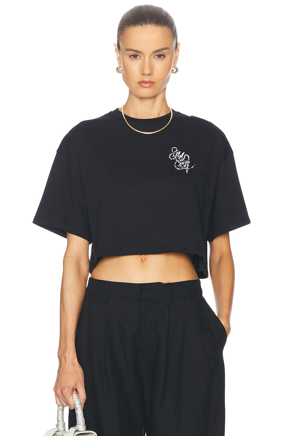 MA Swirl Leopard Cropped Tee