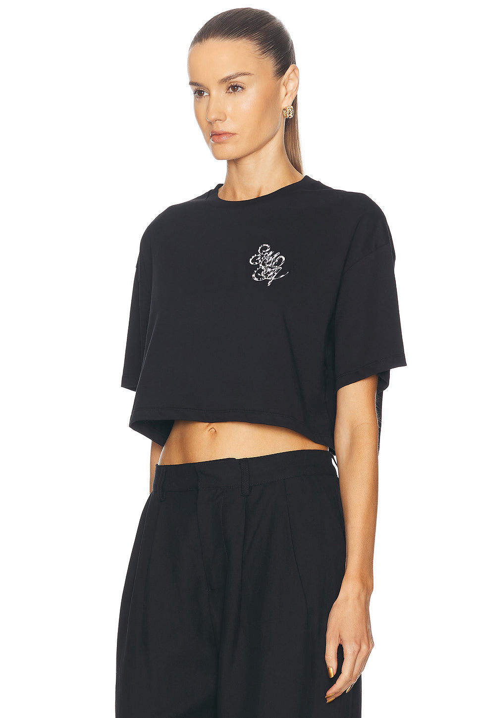 MA Swirl Leopard Cropped Tee