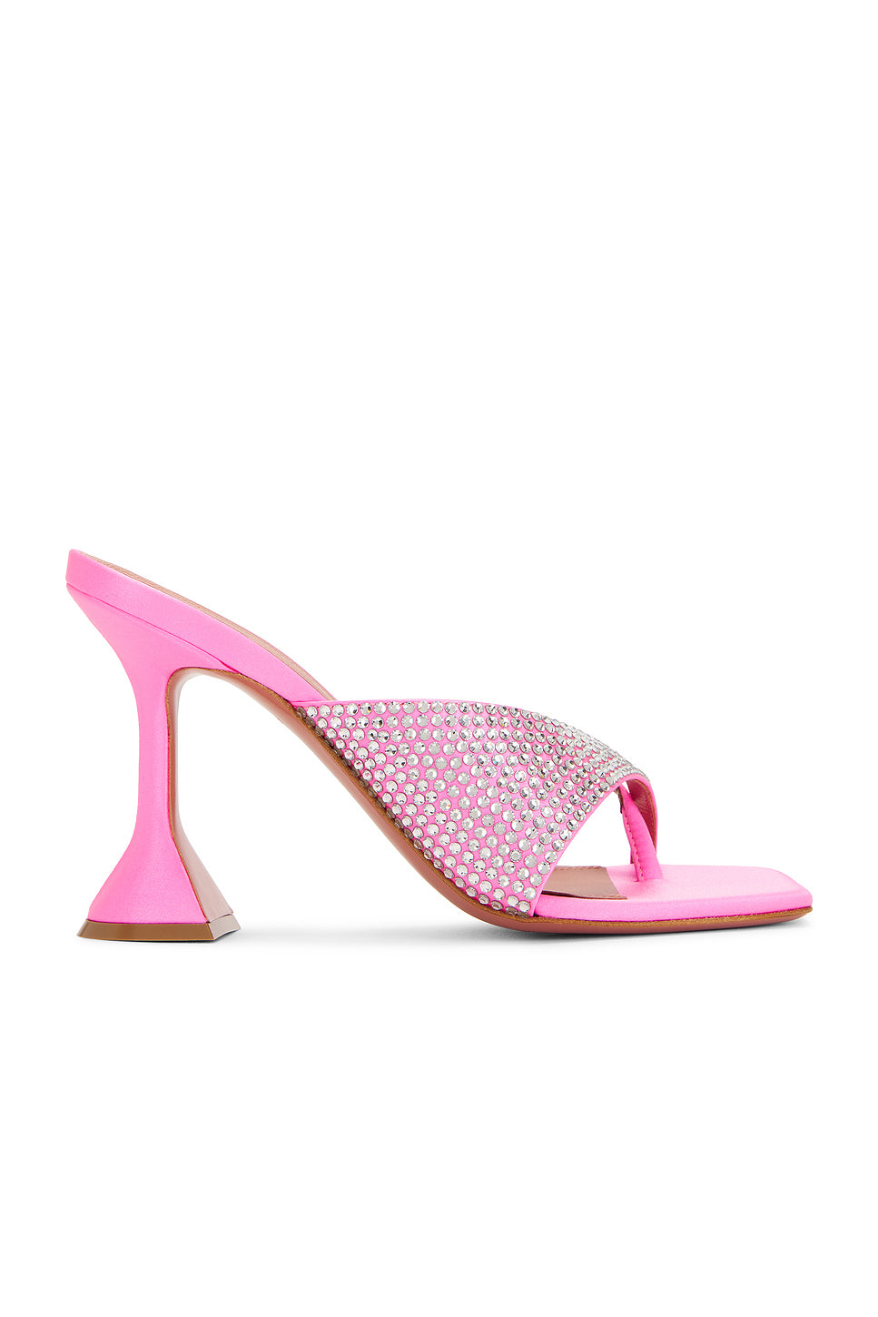 Shiona 95 Slipper In Fluo Pink & White Crystals