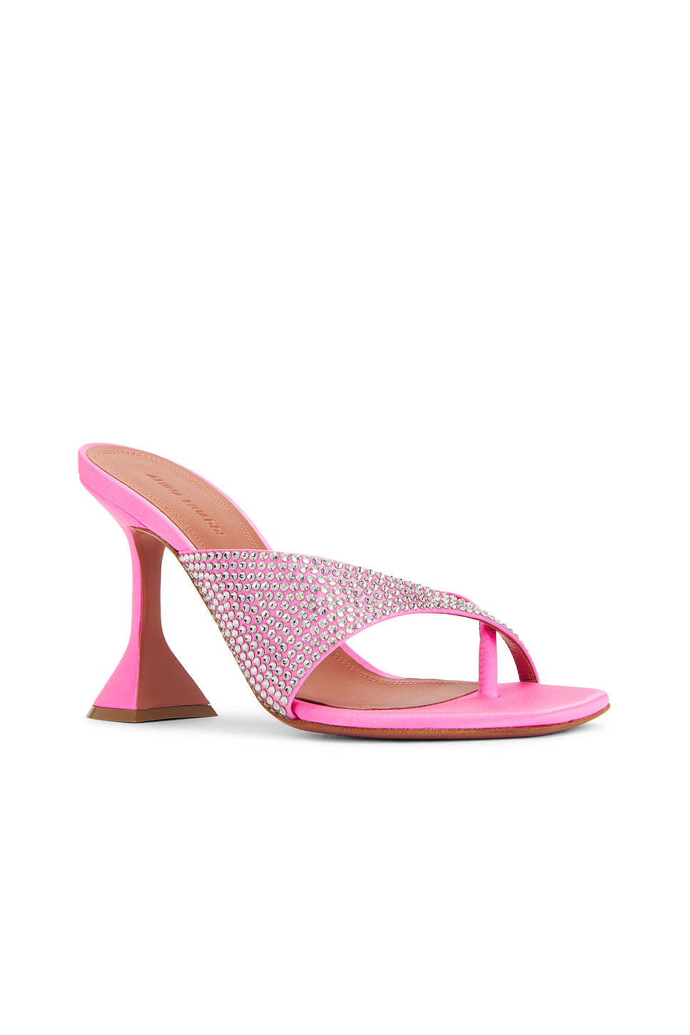 Shiona 95 Slipper In Fluo Pink & White Crystals