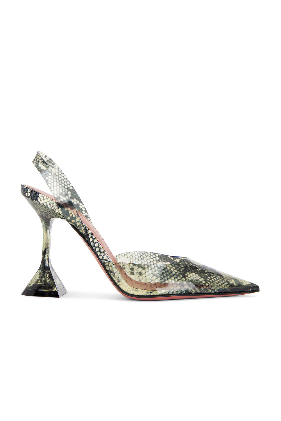 Holli Glass 95 Sling Pump In Printed Snake