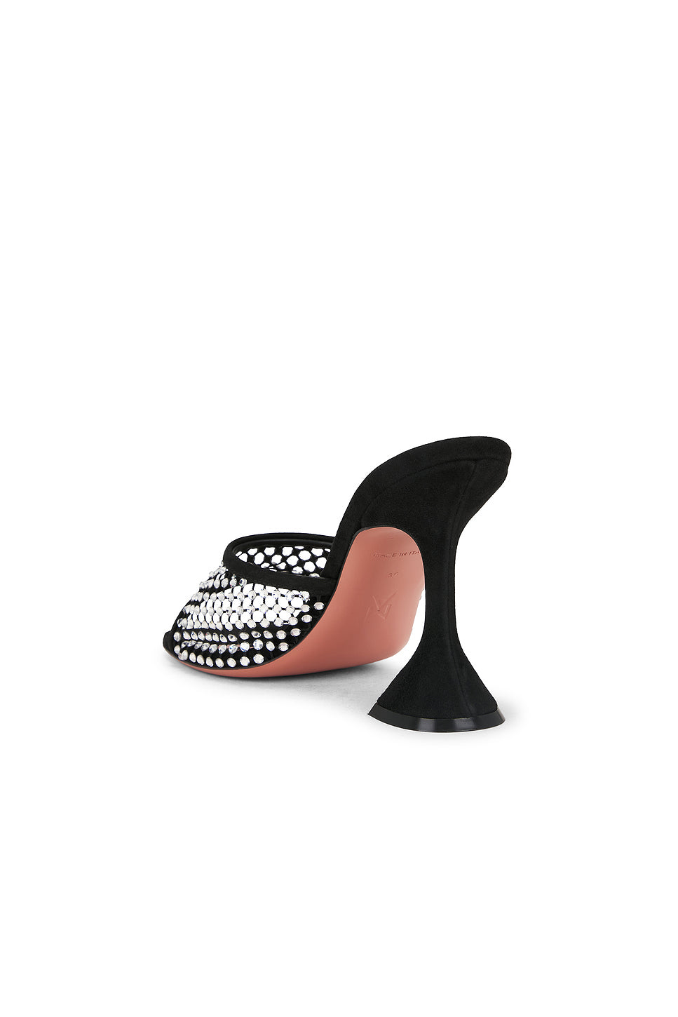 Lupita Crystal Net 95 Slipper In Black & White Crystal