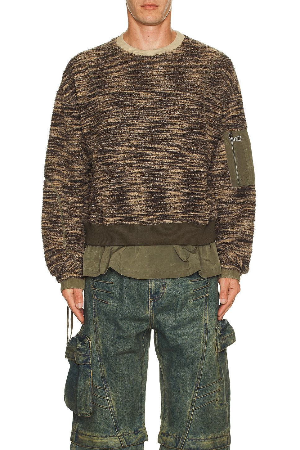 Layered Fleece Sweater