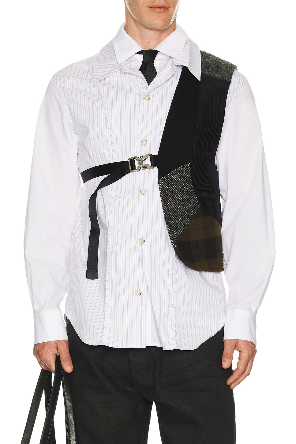 Patchwork One Arm Vest