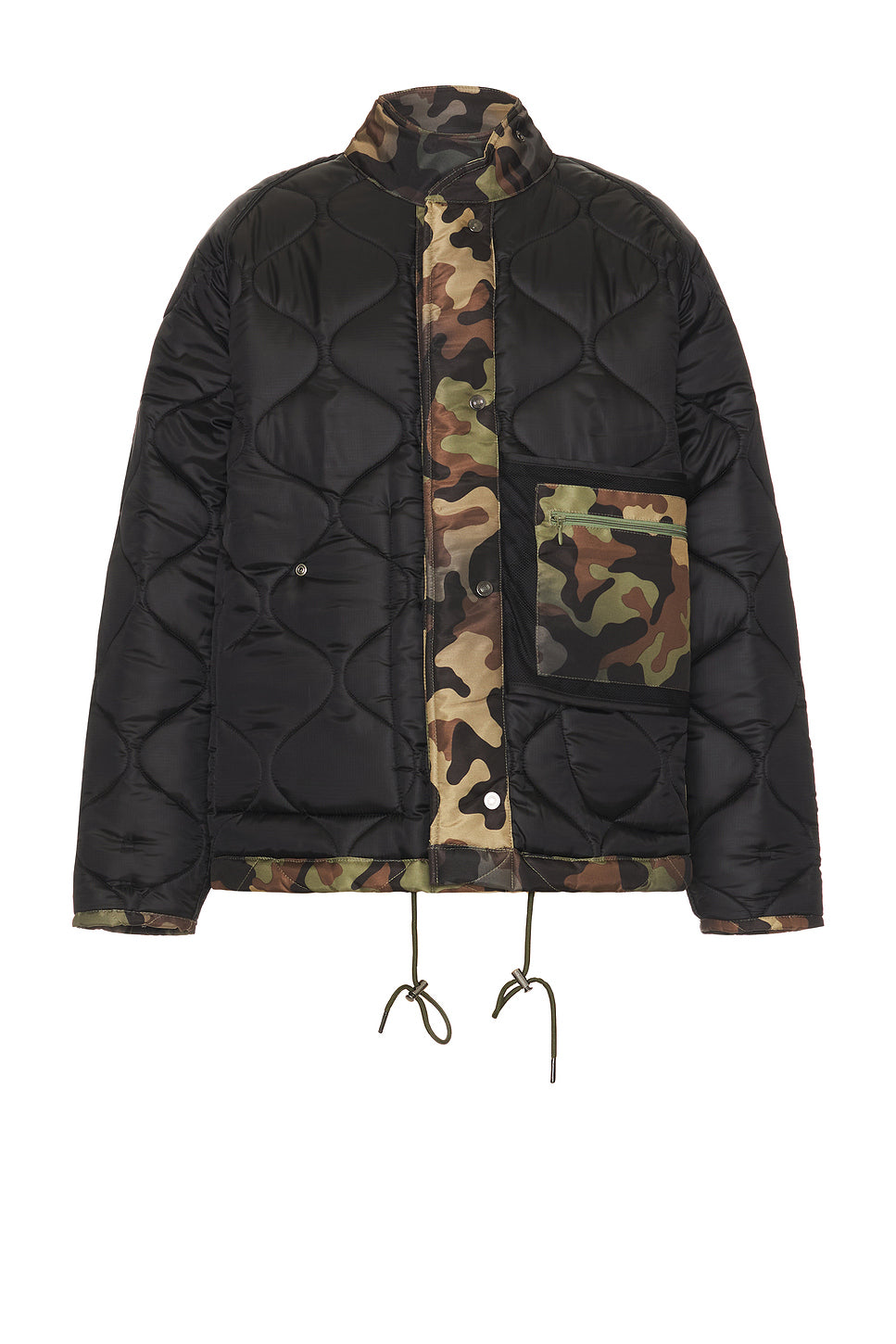 Multi-Pocket Camouflage Quilted Jumper