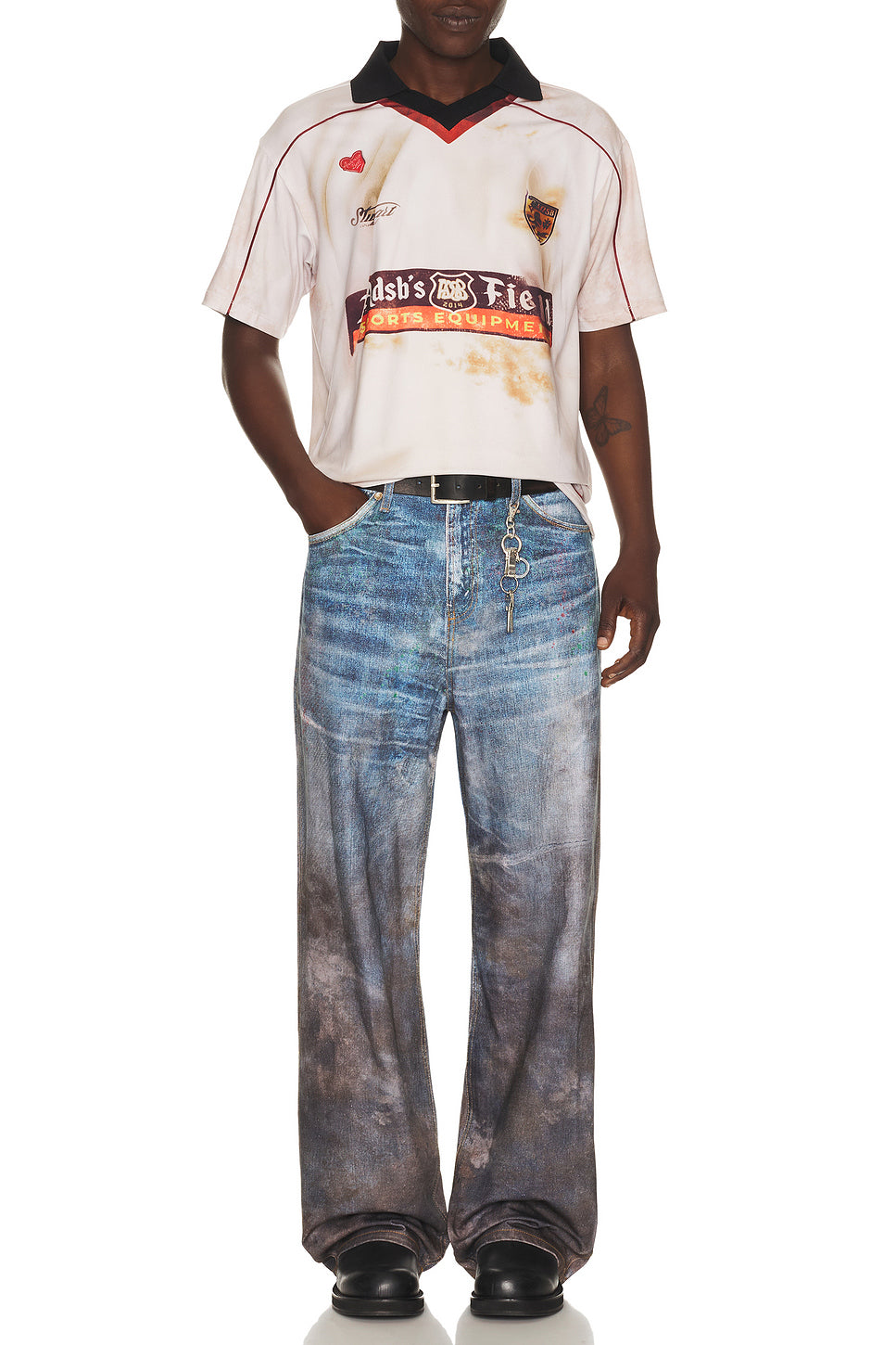 Dust Printed Football Jersey T-Shirt