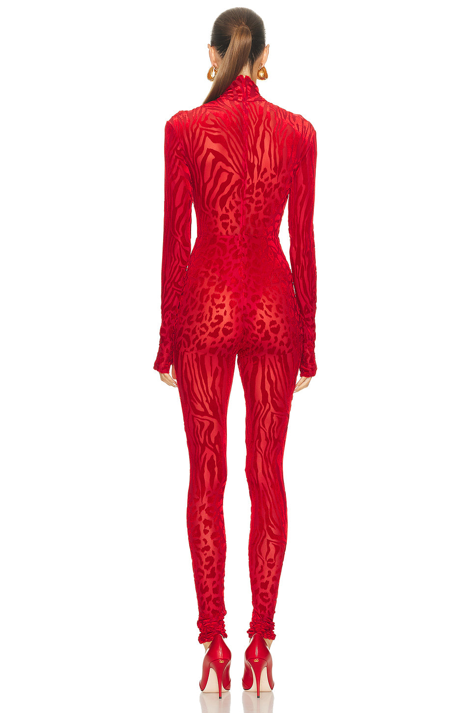 Animal Print Burnout Catsuit