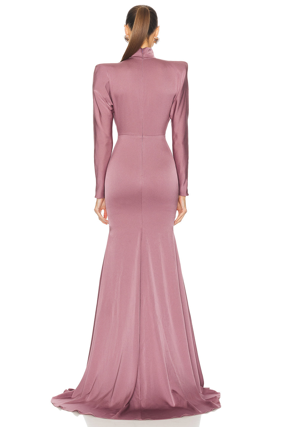 Long Sleeve V Neck Gown