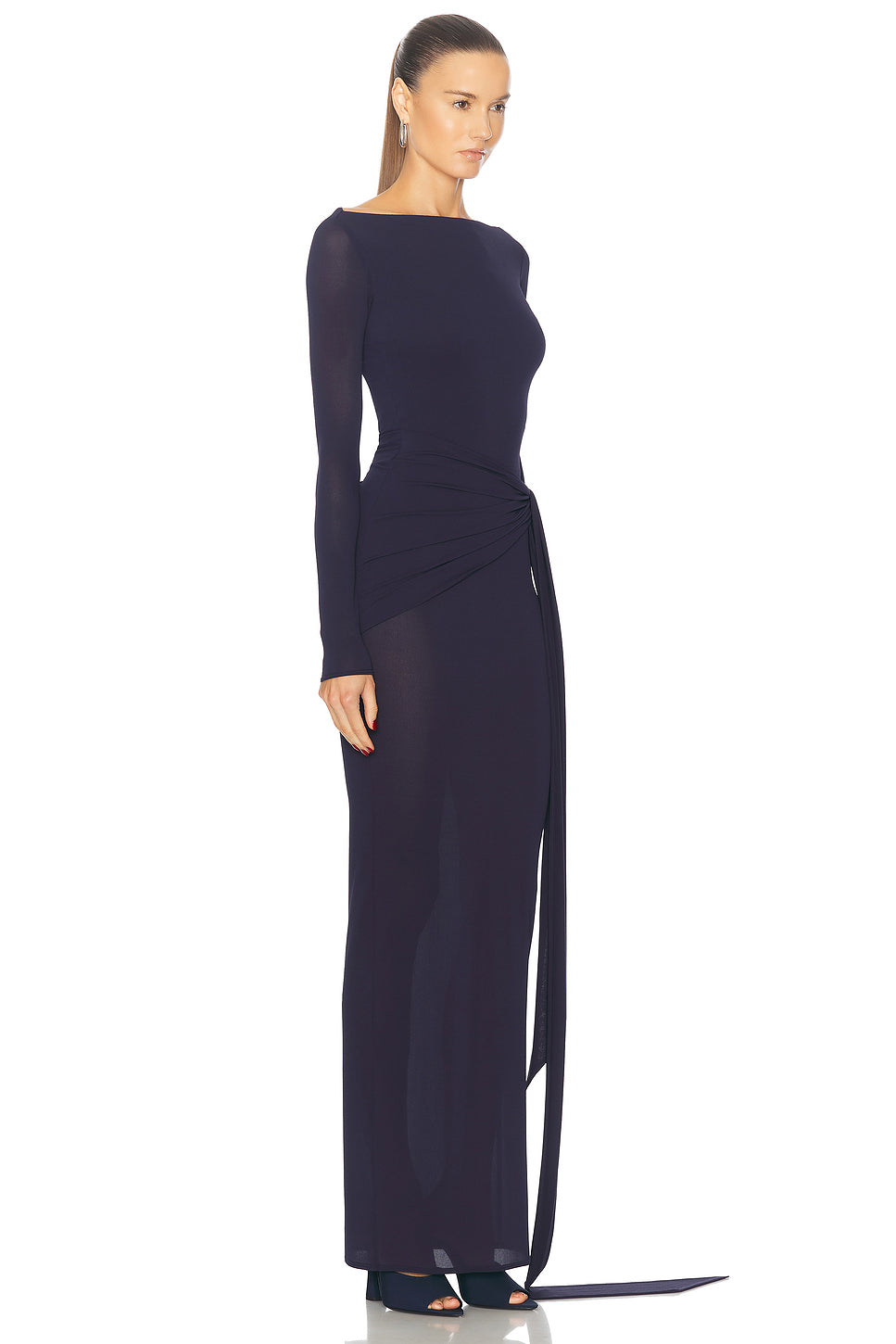 Gathered Jersey Maxi Dress