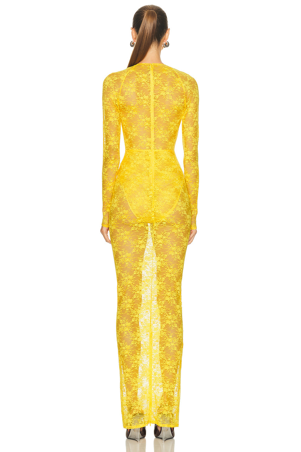 Long Sleeve Halter Column Dress
