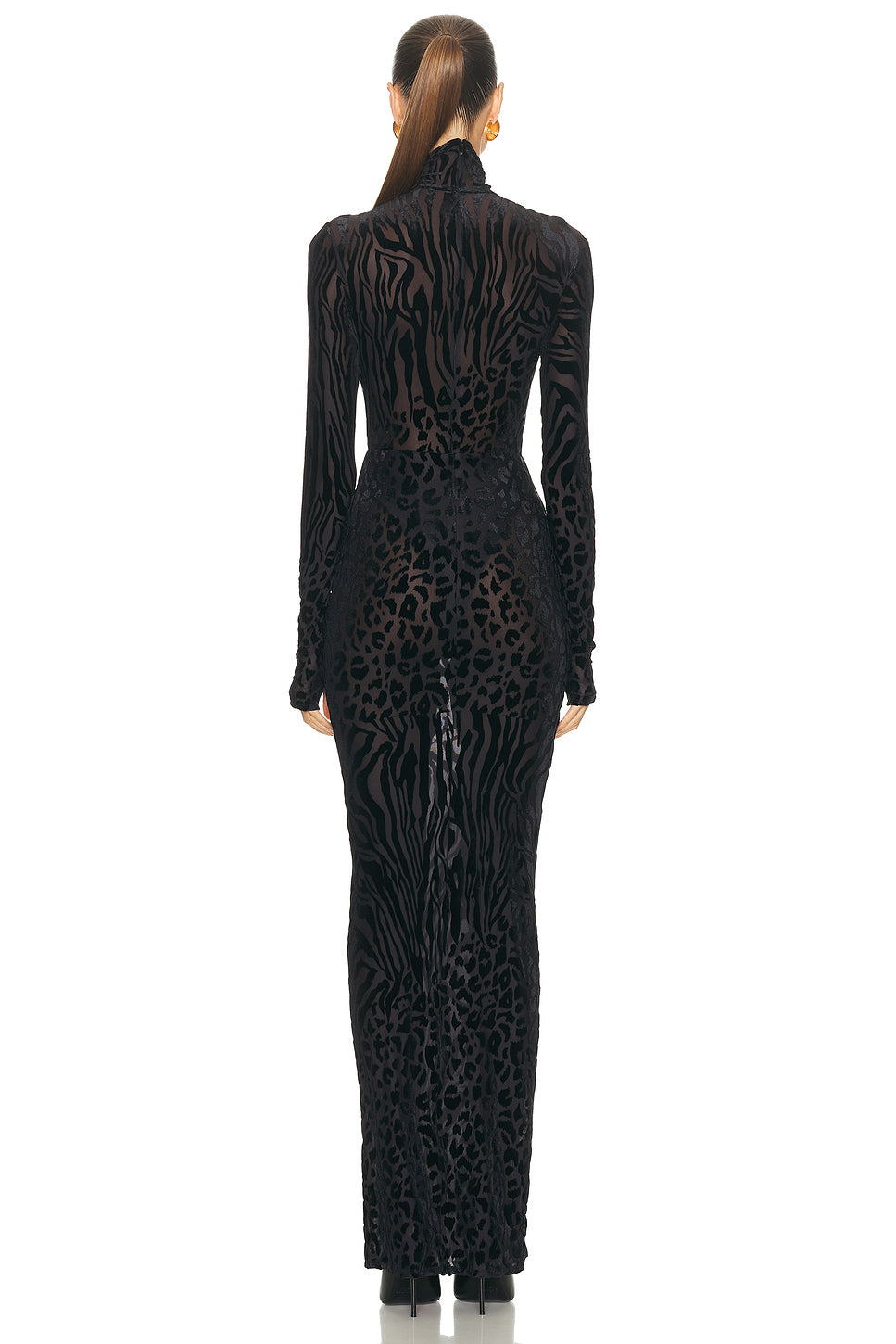 Animal Print Burnout Column Dress