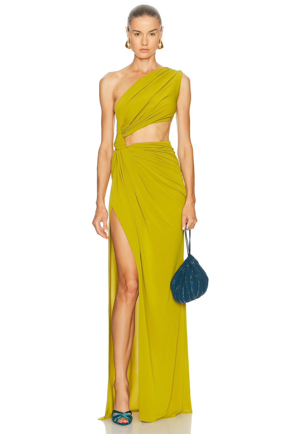 One Shoulder Draped Gown